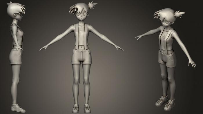 Figurines of girls (STKGL_0321) 3D model for CNC machine